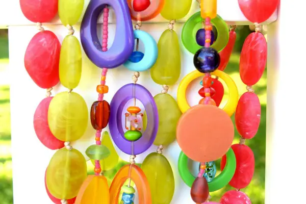 Handmade resin bead necklaces made by Old Bus Depot Markets stallholder, Love My Beads