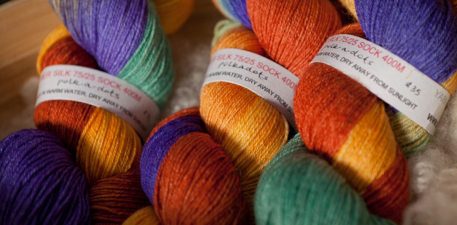 Wool Skeins at Old Bus Depot Markets for A Celebration of Wool