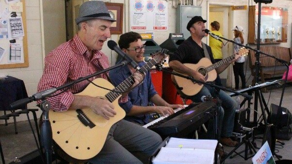 Tinker's Cuss performing at the Old Bus Depot Markets