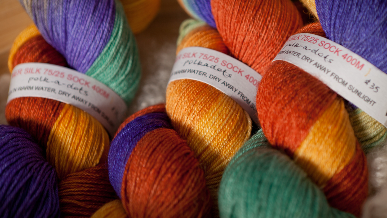 Wool Skeins at Old Bus Depot Markets for A Celebration of Wool